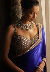 Elegant Rangoli Silk Blue Color Saree
