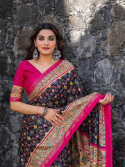 Marvelous Embellish Stone Work Pink Color Saree