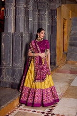 Ravishing Sky Blue Tasar Silk Lehenga Choli