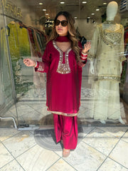 Exclusive Green Rangoli Silk Mirror Work Kurti