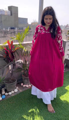 Ravishing Pink Color  Embroidery Work Palazzo Suit
