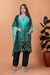 Exclusive Chinon Silk Double Shaded Salwar Suit