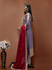 Shining Lavender Color With Heavy Work Salwar Suit