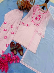 Light Pink Full Pair Top With Palazzo