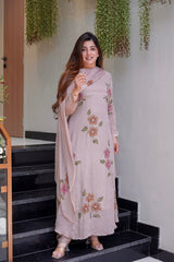 Exotic Green Color Digital Printed Anarkali Suit