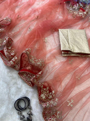 Gorgeous Soft Butterfly Net Pink Color Saree