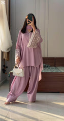 Amazing Light Pink Palazzo Suit With Dupatta