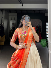 Trendy Green Vichitra Silk Zari Work Lehenga Choli