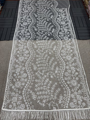 Classy Embroidery Work White Color Designer Saree