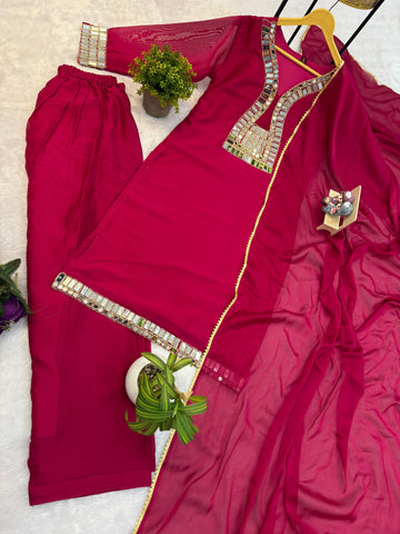 Exclusive Green Rangoli Silk Mirror Work Kurti