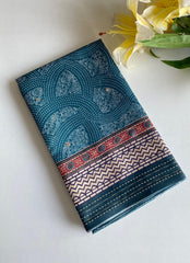 Classic Bandhani Prints Blue Color Saree