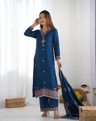 Stylish Pink Chinon Silk Sequence Work Anarkali Suit