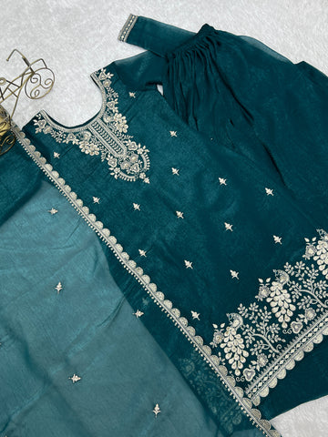 Captivating Sequence Work Pink Sharara Suit