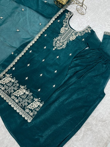 Captivating Sequence Work Pink Sharara Suit