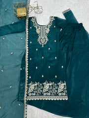 Captivating Sequence Work Pink Sharara Suit