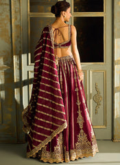 Bridal Wear Kasturi Silk Maroon Color Heavy Lehenga Choli