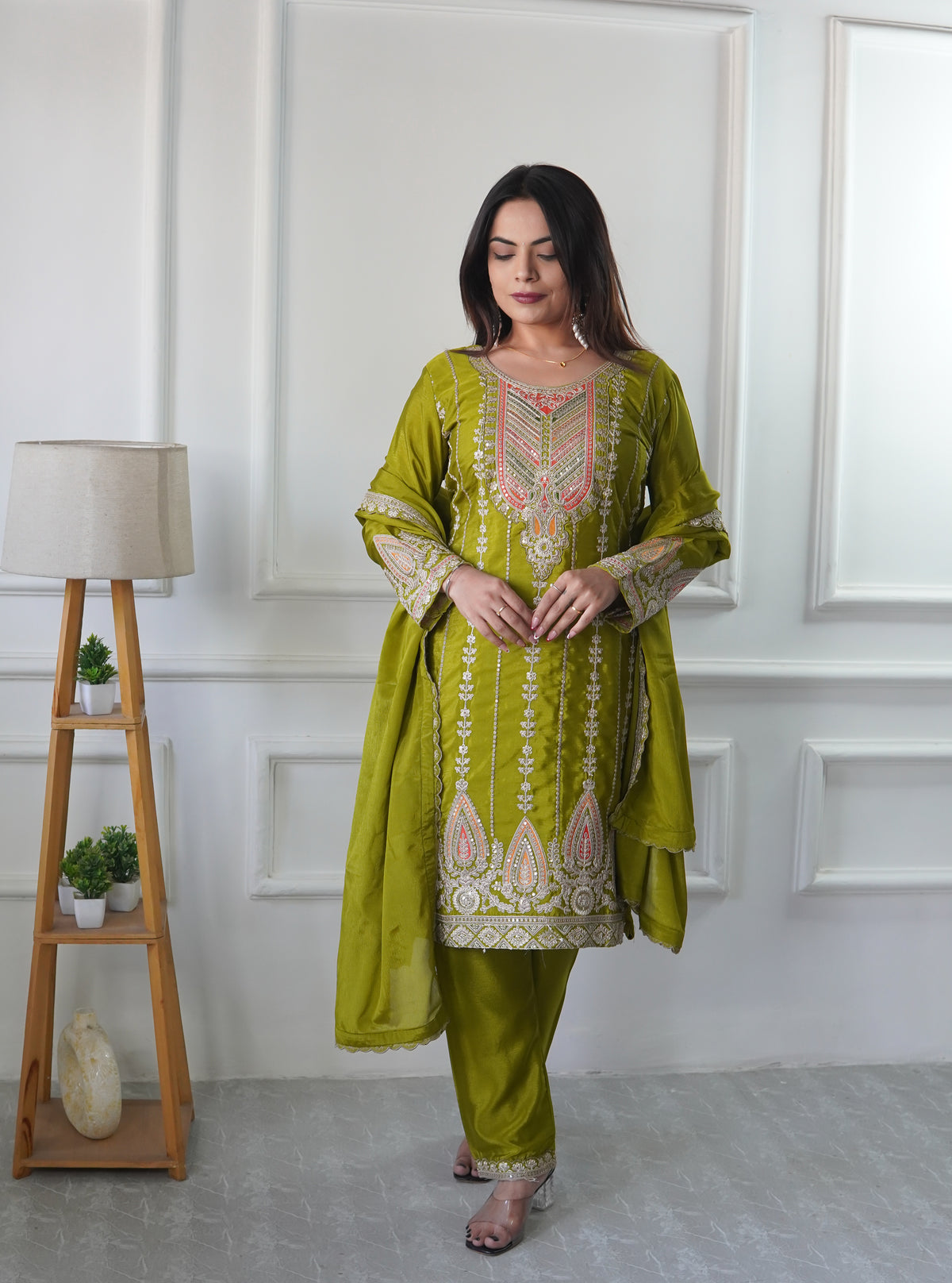 Good Looking Green Color Sequence Work Salwar Suit