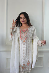 Good Looking White Color Sequence Work Salwar Suit