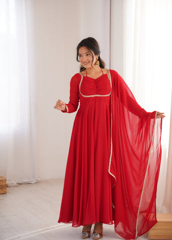 Amazing Georgette with Designer Work Gown