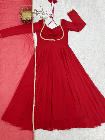 Amazing Georgette with Designer Work Gown