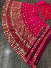 Wedding Wear Embroidered Pink Color Lehenga Choli