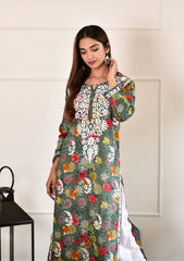 Gorgeous Green Color Light Weight Palazzo Suit