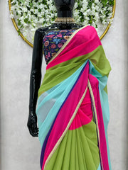 Multi Digital Print Bollywood Saree