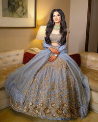 Sangeet Night Sequence Work Sky Blue Color Lehenga Choli