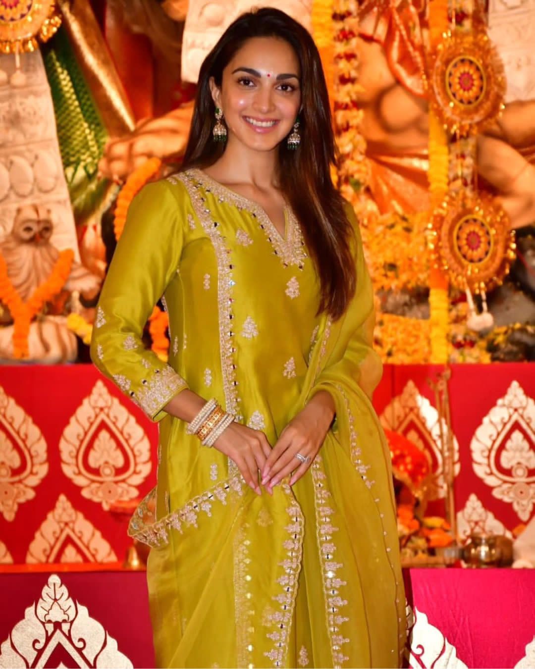 Kiaraa Advani Cording And Paper Mirror Embroidered Work With Pant And Dupatta