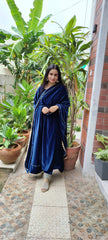 Outstanding Blue Color Viscos velvet Sequence  Work Sharara Suit