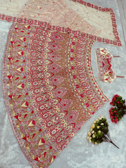 Admiring Cream Color Sequence Embroidered Lehenga Choli