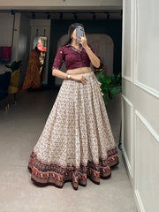 Marvelous  Cotton Patola With Foil Print Lehenga Choli