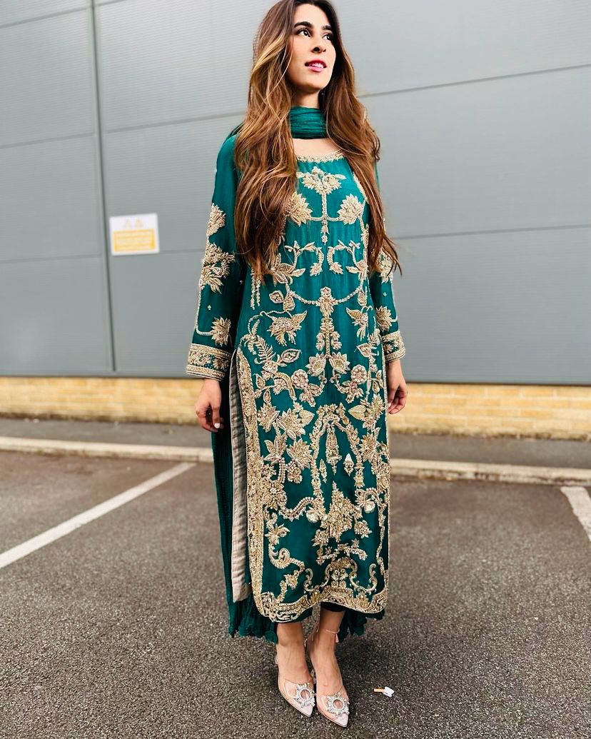 Fantastic Rama Color Georgette Sequins Work Anarkali Suit