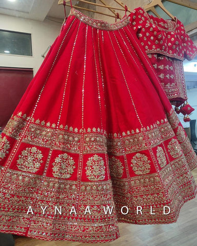 Designer Red Color Sequence Work Lehenga Choli