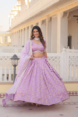 Occasion Wear Jacquard Pink Color Lehenga Choli