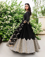 Embroidery Work Black Color Exclusive Lehenga Choli