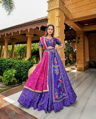 Function Wear Blue Color Heavy Embroidery Sequence Work Lehenga Choli