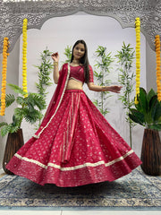 Embellished  Embroidery Sequence Pink Color Lehenga Choli