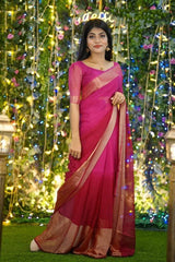 Awesome Ready To Wear Pink  Color Saree