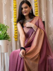 Awesome Ready To Wear Peach Color Saree