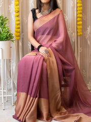 Awesome Ready To Wear Peach Color Saree