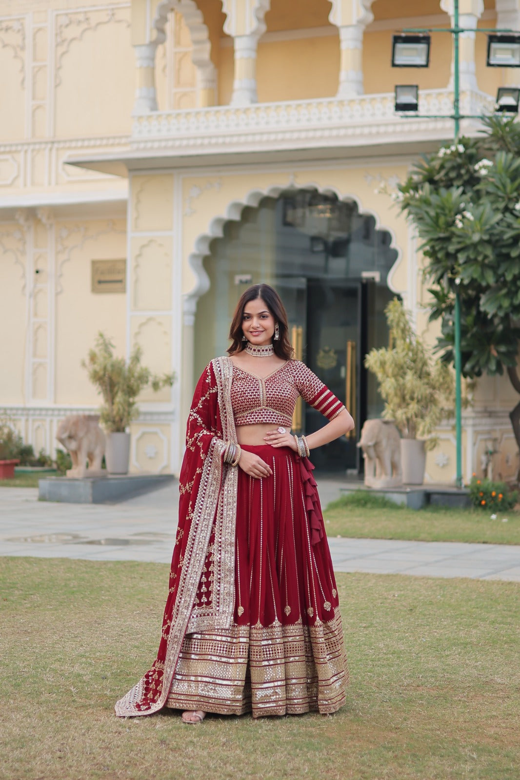 Designer Red Color Wedding Lehenga Choli