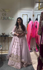 Captivating Embroidered Sequences Work Pink Color Lehenga Choli