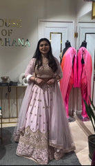 Captivating Embroidered Sequences Work Pink Color Lehenga Choli