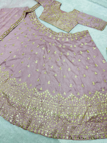 Captivating Embroidered Sequences Work Pink Color Lehenga Choli