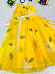 Haldi Wear Digital Printed Yellow Color Lehenga Choli