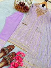 Superhit  Embroidery Sequence Work Onion Color Anarkali Suit