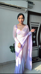 Stunning Ready To Wear Light Pink Saree