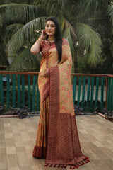 Admiring Kanjivaram Soft Silk Saree Red Color Saree