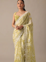 Admiring Banglory Silk Sky Yellow Color Saree